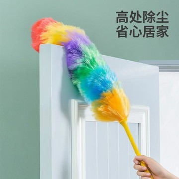 日系車居🌈 鸡毛掸子除尘掸扫灰清洁神器家用可伸缩不掉毛静电车载用除尘禅子  清潔刷