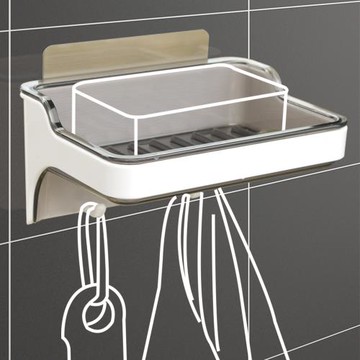 高質感無痕貼雙掛勾肥皂置物架 肥皂架 香皂架