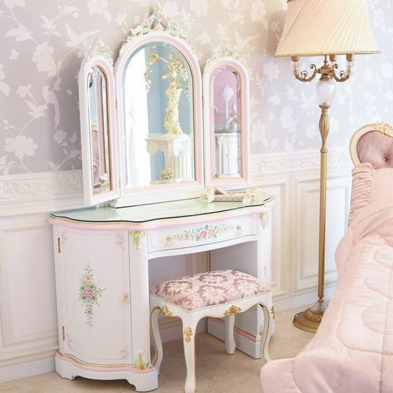 ロココ調家具猫足家具ドレッサー