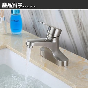 🔥【超商🈵️299優惠】304不銹鋼雙孔冷熱面盆水龍頭 冷熱洗臉盆水龍頭 單把雙孔台盆三孔盆龍頭 浴室無鉛龍頭 家用衛生