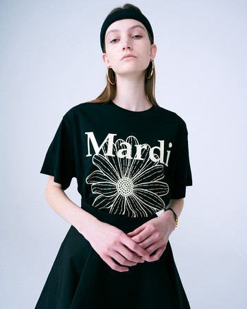 MARDI MERCREDI 印花短TEE 黑色 經典小雛菊 純棉 鵝黃花 TSHIRT FLOWERMARDI