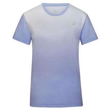 Asics 亞瑟士 短袖上衣 女裝 排汗 藍 2012D559-500