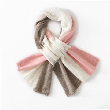 現貨+預購 100%純羊毛圍巾圍脖帽子針織帽秋冬季加絨厚磅保暖帽冷帽-時尚拼色短版氣質針織圍巾3色n1mk17