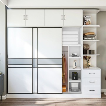 熱銷/免運 衣櫃/衣櫥/臥室 實木衣櫃家用臥室推拉門現代簡約小戶型柜子兒童大衣櫥包安裝