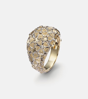 Yvonne Léon Dôme Fleurie 9kt gold (375/1000) ring with diamonds