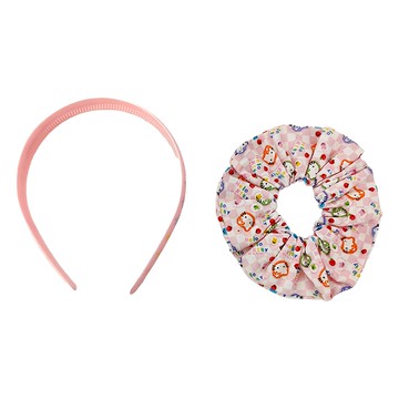 Hello Kitty 凱蒂貓 粉色髮箍髮圈套裝  顏色隨機  不適用