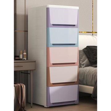 加深夾縫抽屜式收納柜廚房縫隙雜物柜衛生間五斗柜塑料廁所置物柜