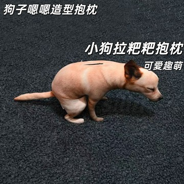 小狗拉粑粑造型抱枕🐕萌趣狗子嗯嗯造型抱枕 丑萌造型 可愛 家居擺件 玩偶抱枕 小狗抱枕 抽象抱枕 抽象小狗 送禮 送人