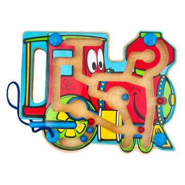 Hape 火車迷宮  天然木頭  1個