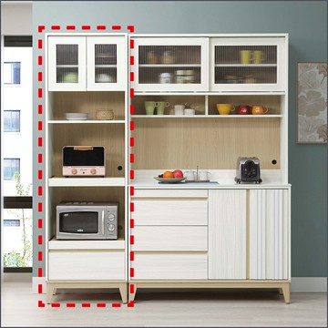 2尺電器櫃 / 4尺岩板餐櫃(上+下座) 二件組  廚櫃 碗盤櫥櫃 置物櫃 【275B5102】 Leader傢居館275-Z017