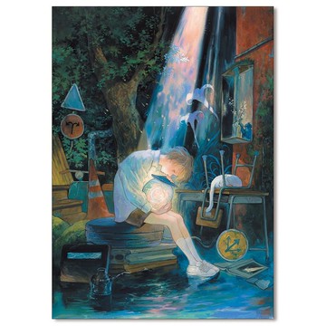 月光燈籠 | NOMA | 韓國插畫 美術紙海報 A4 | 水彩