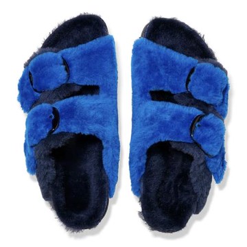 明星同款~新版羊毛拖鞋女ins風勃肯鞋外穿增高厚底休閑毛毛拖鞋