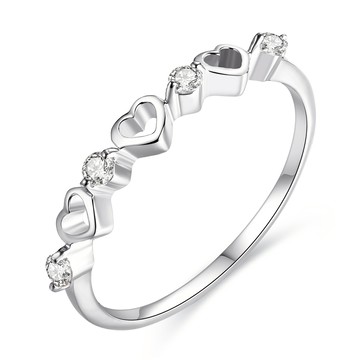 愛心戒指．防小人尾戒．白鋼戒．疊戴