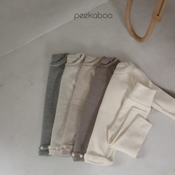 peekaboo (厚)反車線純棉寶寶套裝【現貨+預購】女寶包屁衣 嬰兒睡衣 兒童睡衣 兒童套裝 嬰兒帽子 韓國童裝