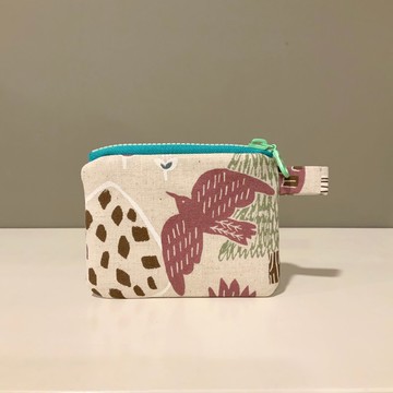 樹與鳥—鋪棉小袋/零錢包/耳機收納