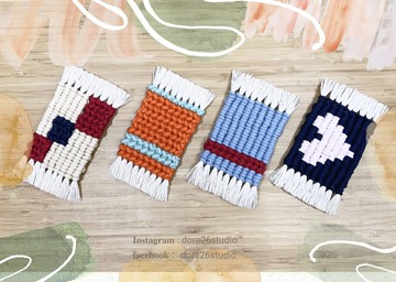 Doré26 DIY 編織杯墊材料包 | 編織愛心杯墊 | 情人節手作禮物