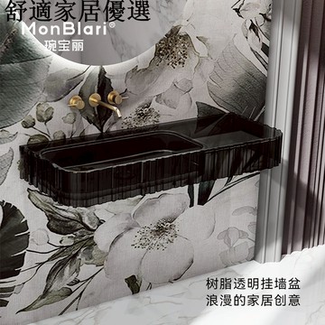 免運 破損包賠償 可開發票 新款獨立式家用高奢酒店透明掛盆 MR-TG8856-3