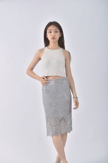 (M) 氣質灰色短裙