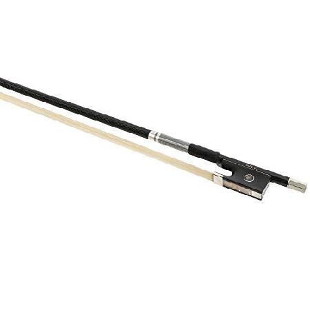 MI＆VI NEW Professional Carbon Fiber Weave Violin Bow (Full Size 4) with FREE Bow Case| Ebony Frog |Silver Winding Mount |Well Balanced|Perfect