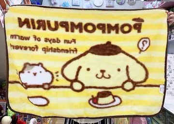 【震撼精品百貨】Pom Pom Purin 布丁狗~三麗鷗布丁狗日本毛毯/被子(100*70CM)-吃布丁#76021