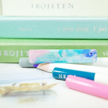 節氣 穀雨 手繪髮夾 鴨嘴夾