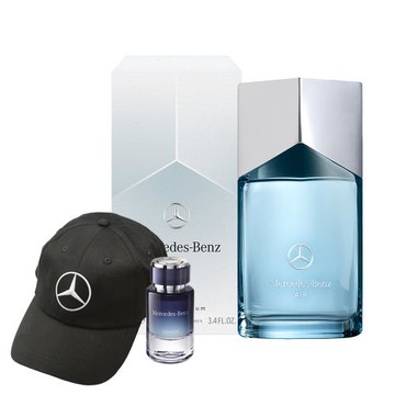 【Mercedes-Benz 賓士】三芒星．天空淡香精100ml(贈品牌帽+隨機小香乙瓶)