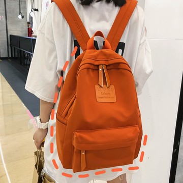 免運💯古著感少女書包簡約時尚ins風大學生背包校園複古森係文藝雙肩包時尚休閒後背包 護脊防潑水大口袋雙肩背包 FZX1