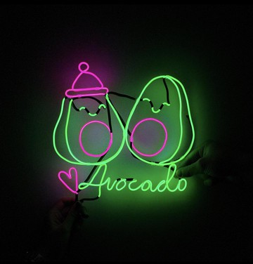 neonlite 客製霓虹文字圖案燈 /酪梨情侶/