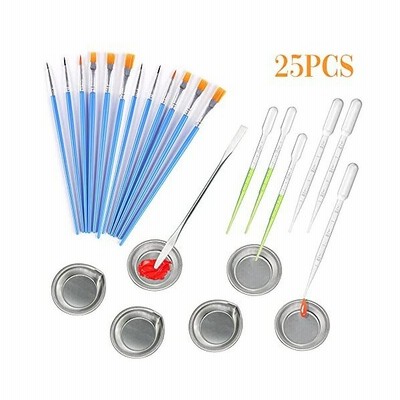 プラモデル 塗料 プラモデル 工具セット 筆 面相筆 平筆 塗料皿 調色スティック スポイト 塗装棒 絵の具 25点セット Huazontom 通販 Lineポイント最大get Lineショッピング