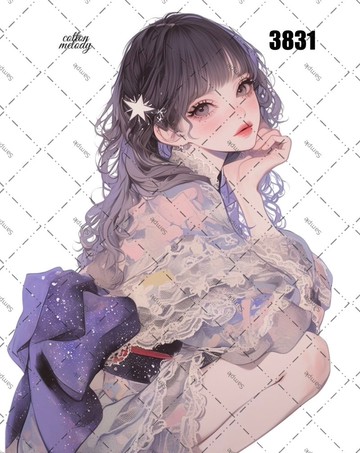 original sticker no.3831 人物貼紙 原創貼紙 原創人物貼紙 裝飾貼紙 cotton melody