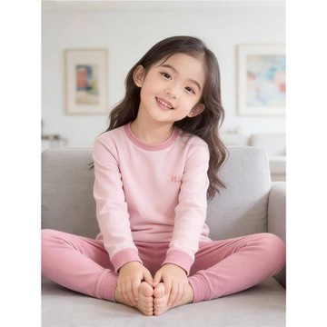 秋冬兒童保暖內衣套裝中大男女童秋衣秋褲羊毛蠶絲暖絨打底無骨睡