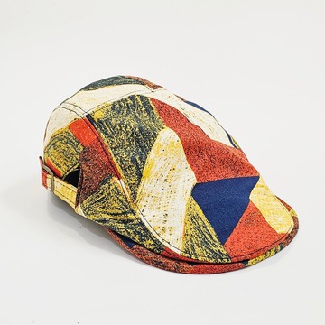 【HiGh MaLi】狩獵帽 | 小偷帽 | 橘藍塗鴉幾何#日系#搭配