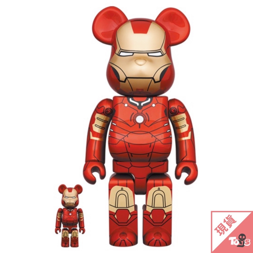 BE@RBRICK 庫柏力克熊IRON MAN 鋼鐵人MARK III 100％ & 400％推薦