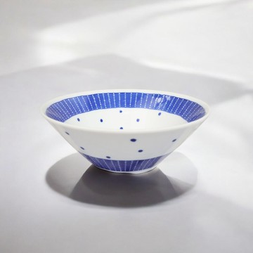 現貨 日本製美濃燒藍白色系陶瓷泡麵碗 大容量20.5公分可當拉麵碗湯碗 寬口設計耐熱性佳 日本進口