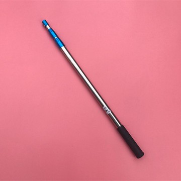 1.5米3m5m6m不銹鋼藍套伸縮桿子 鉚釘加固自由定位竿 桿頭8mm螺口