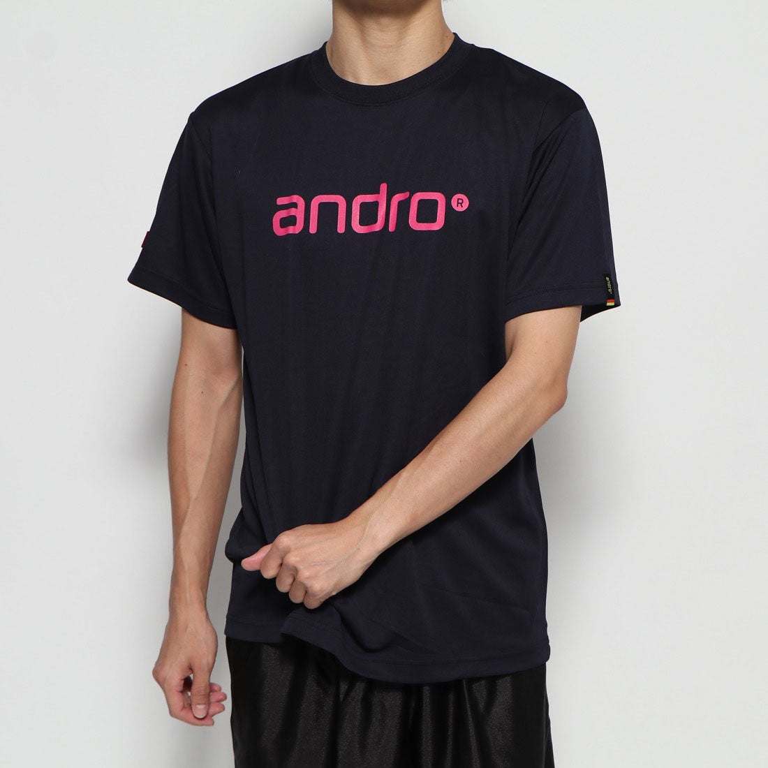 アンドロ andro ナパＴシャツ 130 4 ブラック×ダークグレー