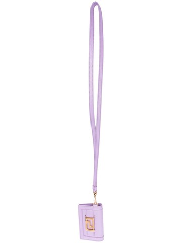 Versace - Greek Key-embellished wallet - women - Calf Leather - One Size - Purple