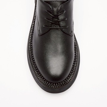 VATIC DERBY LEATHER SHOES BLACK 45mm 增高厚底皮鞋 40