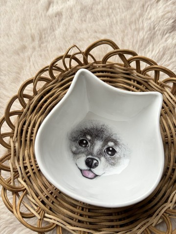 可客製名字！柴犬造型碗