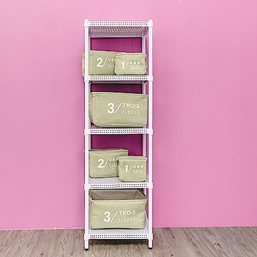 dayneeds 沖孔 45x45x150cm五層收納架(烤漆白) 層架/置物架/儲藏架