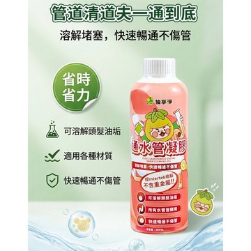 💥現貨可隔日到貨💥柚享淨 文旦酵素柚淨plus通水管凝膠350ml(防止害蟲/分解堵塞髒污/不易傷水管/排水更順暢)