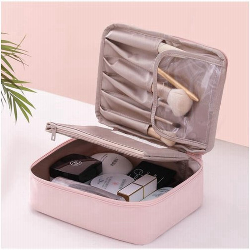 化粧ポーチ コスメ バッグ メイク 道具収納 一式 化粧品 トラベルポーチ 大きめ 機能的 使いやすい 大容量 取り外し可能 軽量 ポーチ 2点セット 通販 Lineポイント最大get Lineショッピング