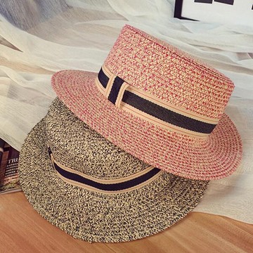 PS Mall 韓版混色拼接遮陽帽 草帽 防曬【G2463】