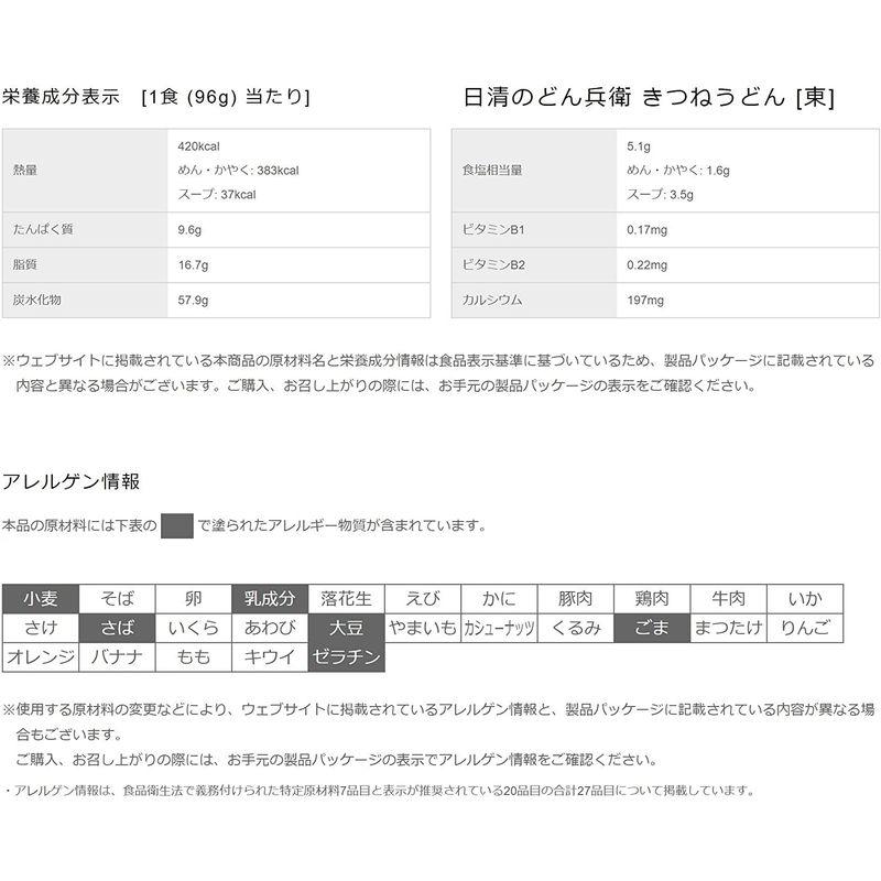 日清食品 どん兵衛 きつねうどん (東) 96gx12個