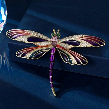 【巴黎精品】現貨+預購 女西裝高級胸針裝飾別針領針襯衫防走光釦首飾-滴油蜻蜓彩色女配件2色a1jx109