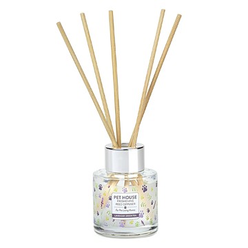 PETHOUSE 香氛擴香瓶 薰衣草綠茶 100%天然竹子製成  185g  1罐