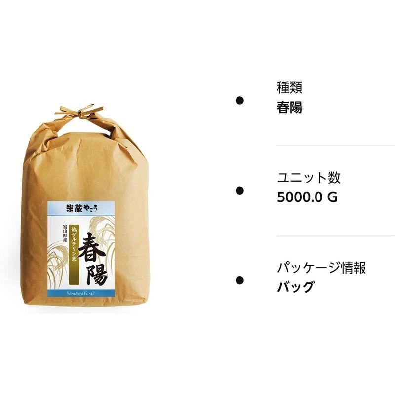 白米富山県産「低たんぱく米」「低グルテリン米」春陽（令和5年産）5kg