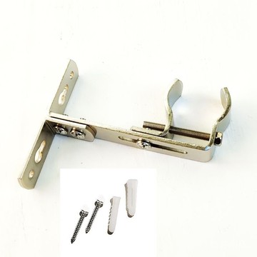 ✨可開發票#特厚萬能可調單窗簾桿支架托 門簾佈簾固定架羅馬桿軌道頂裝墻上#免運