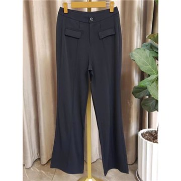 依仙圣姿女褲夏季新款時尚筒喇長褲高腰彈力垂感好涼爽Y32H2305