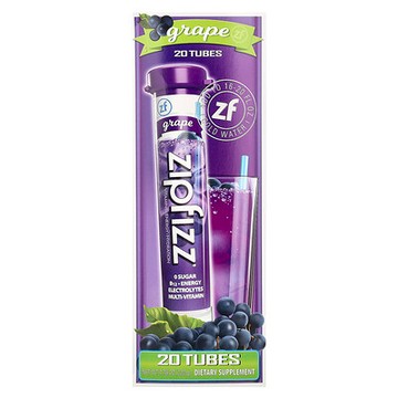 Zipfizz, 能量混合飲品，葡萄味，20 管，每管 0.39 盎司（11 克）